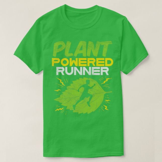 Camiseta Vegan Plant Powered Runner 1 (Frente do Design)