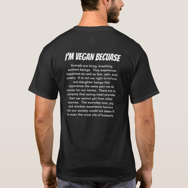 Camiseta Vegan porque (Verso)