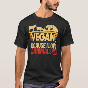 Camiseta Vegan Porque Eu Amo Animais E Cito Hea Vegetariana