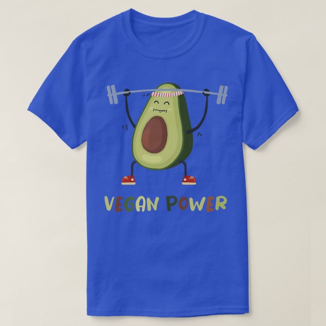 Camiseta Vegan Power Avocado Gym Workout Malhação (Frente do Design)