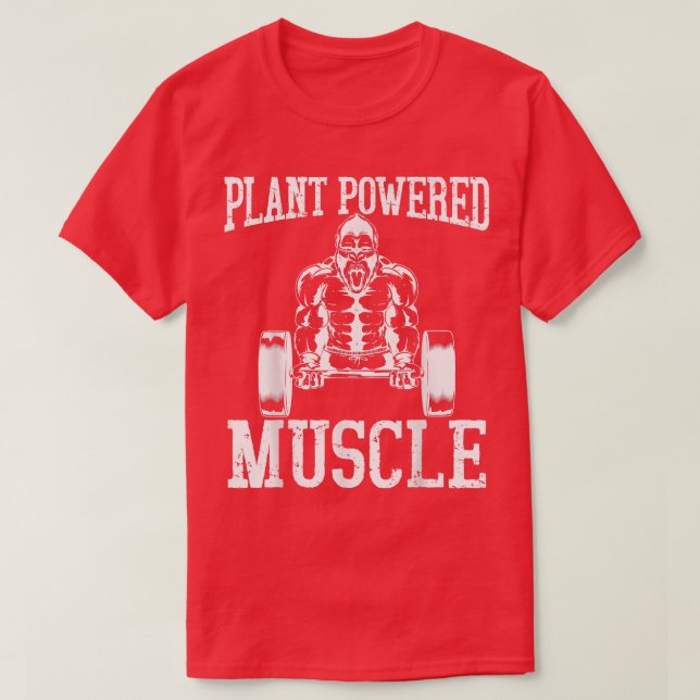 Camiseta Vegan Power Bodybuilding Vegetarian Weliftter (Frente do Design)