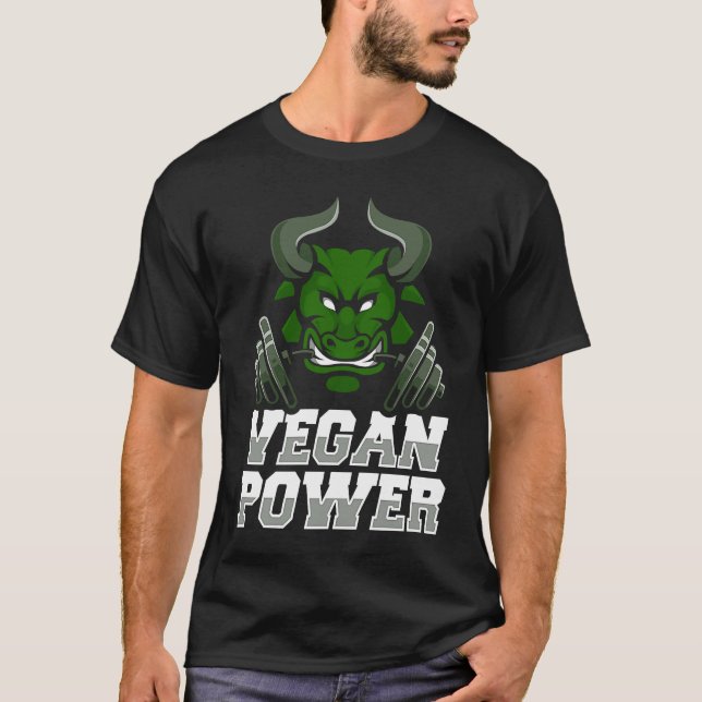 Camiseta Vegan Power Bull (Frente)