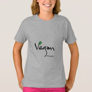 Camiseta Vegan Power com folha verde Legal