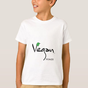 Camiseta Vegan Power com folha verde Legal