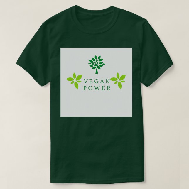 Camiseta VEGAN POWER Stickers (Frente do Design)