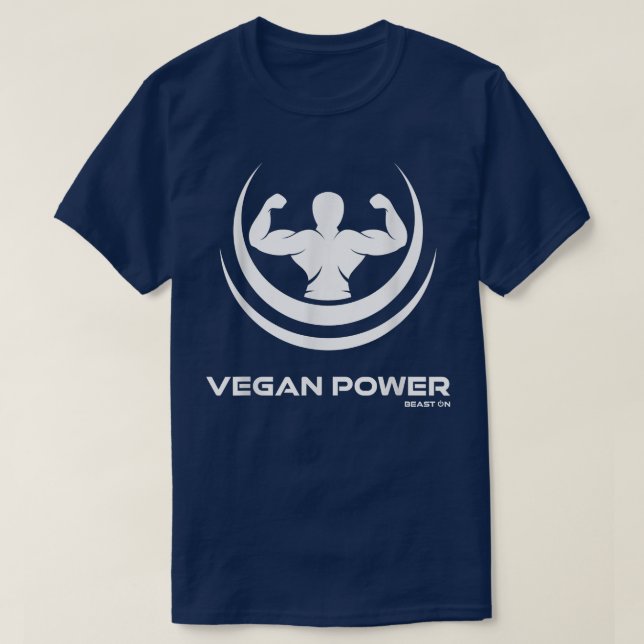 Camiseta Vegan Power Vegan Beast On Vegetarian Gym Malhação (Frente do Design)