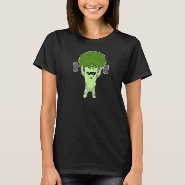Camiseta Vegan Power Vegetarian Broccoli Bodbuilding (Frente)