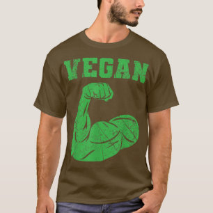Camiseta Vegan Power Vegetarian Plant Muscle Bodbuilding W