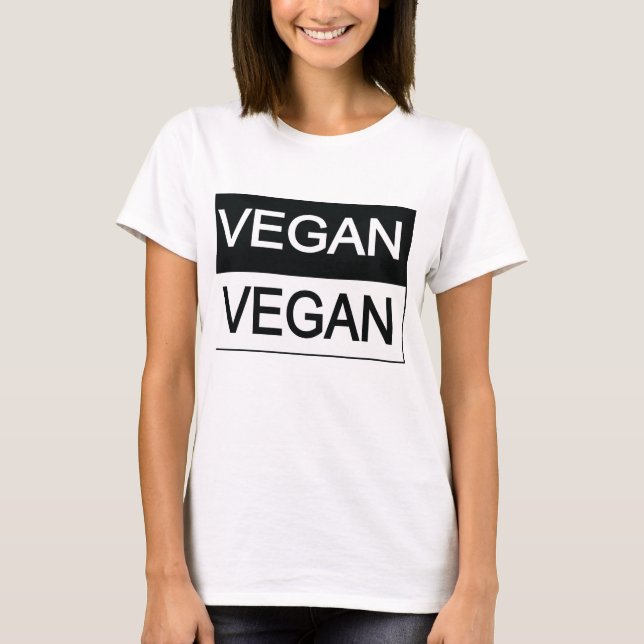 Camiseta Vegan preto e branco (Frente)