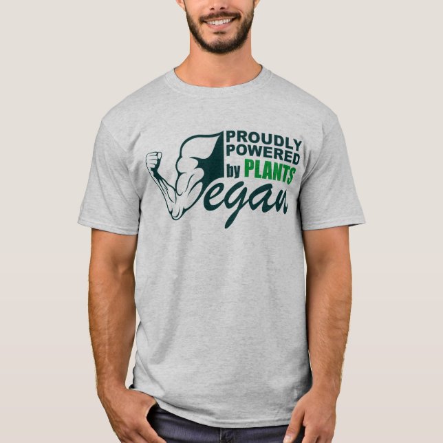 Camiseta Vegan: Psto orgulhosa por plantas (Frente)