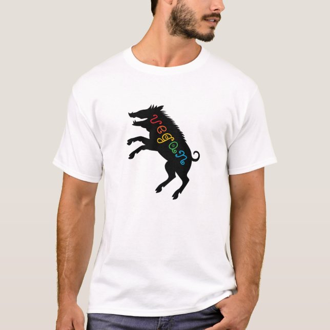 Camiseta Vegan que pula o varrão (Frente)