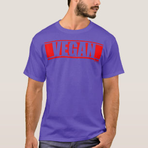Camiseta Vegan Red Vegan Vegetarian Red Escrevendo Impressã