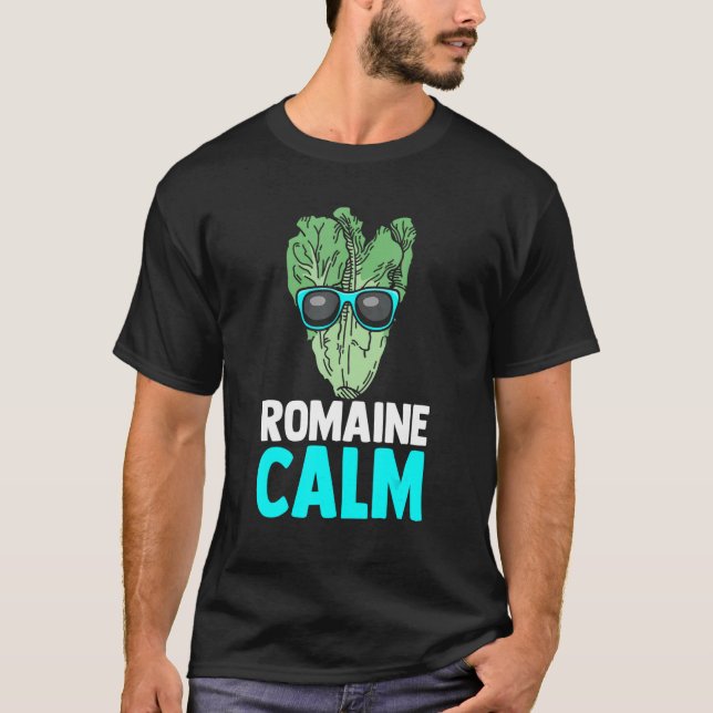 Camiseta Vegan Romaine Calm Lettuce Planta De Comida Inteir (Frente)