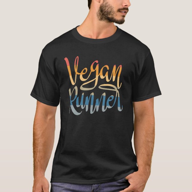 Camiseta Vegan Runner - Plant Based Athlete Quote Running R (Frente)