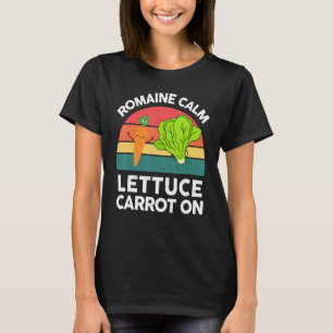 Camiseta Vegan-Shirt Romaine Calm Lettuz Carrot Em G Engraç