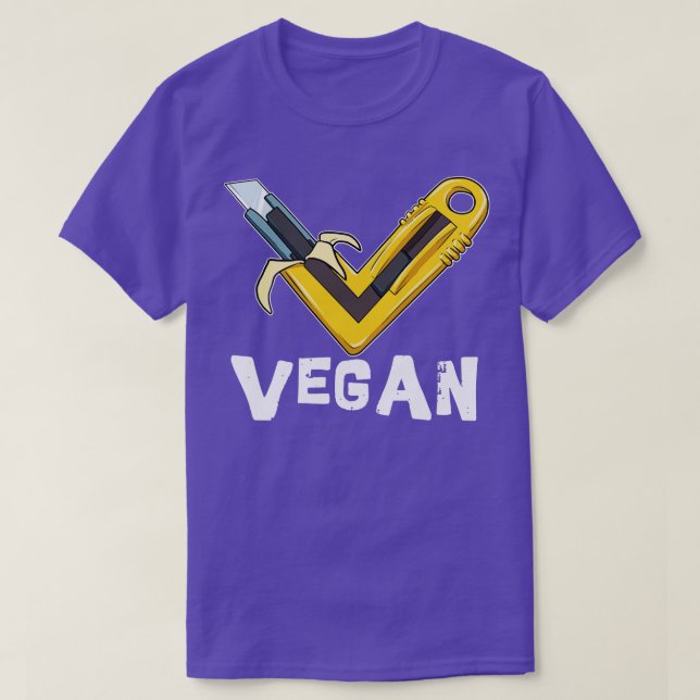 Camiseta Vegan T Veggie Banana Knife s and Gifts (Frente do Design)