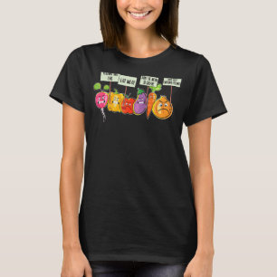 Camiseta Vegan Vegetables & Fruta protestam contra Vega