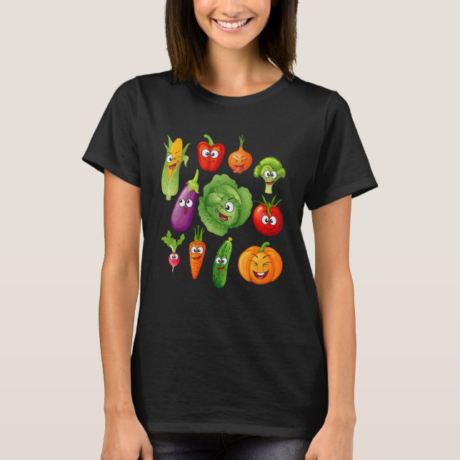 Camiseta Vegan Vegetables Vegggies Vegetariano Veganismo 1 (Frente)