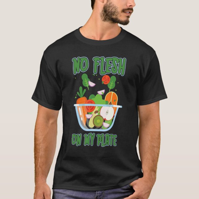 Camiseta Vegan vegetal vegetariano restaurante comida (Frente)