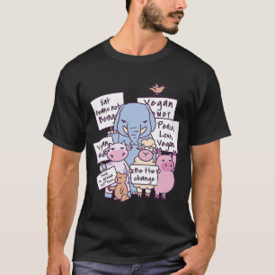 Camiseta Vegan vegetarian caixa vegan dizendo