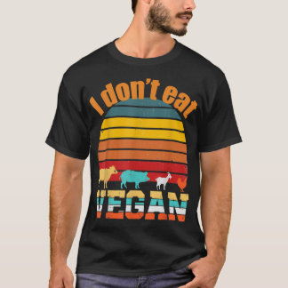 Camiseta Vegan Vegetarian, não como animais para vegan, V