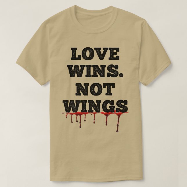 Camiseta Vegan Vegetarian Organic Vegan love wins not wings (Frente do Design)