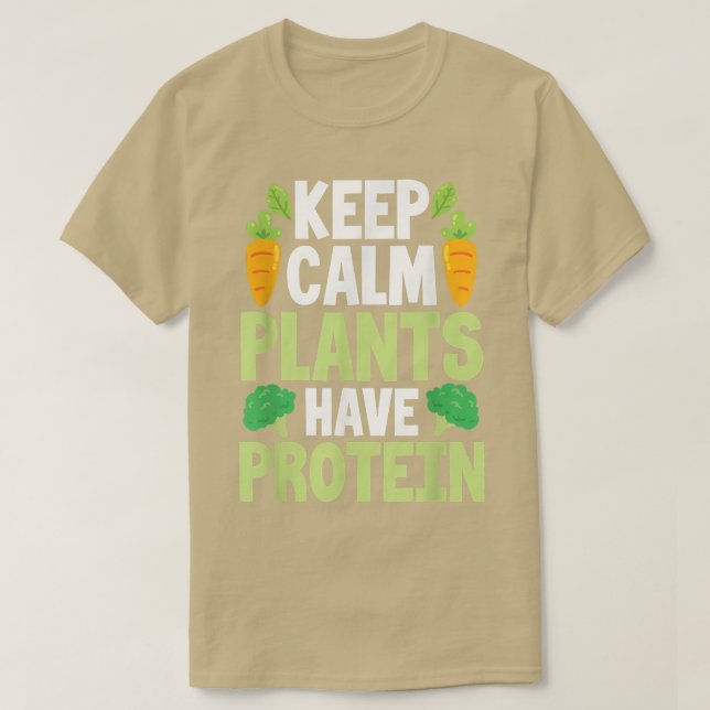 Camiseta Vegan Vegetarian Plants Have Protein Plant Based D (Frente do Design)