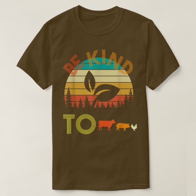 Camiseta Vegan Vegetarian, seja gentil com animais para veg (Frente do Design)