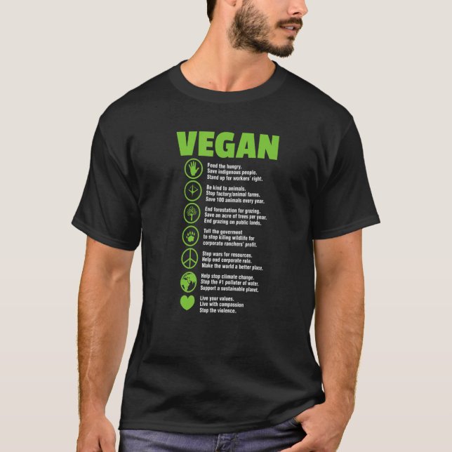 Camiseta Vegan Vegetarian Vegamen Based Diet (Frente)