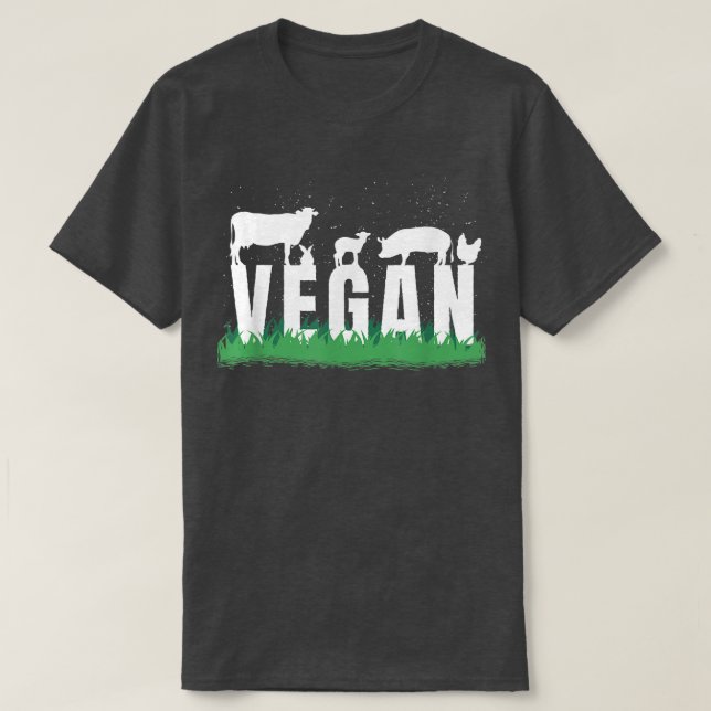 Camiseta Vegan Vegetariana Direitos dos Animais Plano de Mu (Frente do Design)