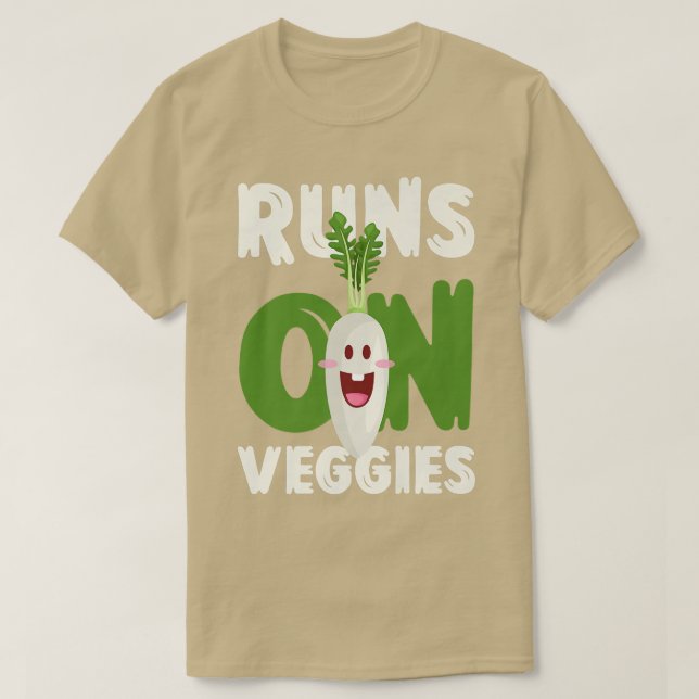 Camiseta Vegan Veggie Vegetarian Corrida Runner Marathon (Frente do Design)