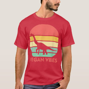 Camiseta Vegan Vibes Dinossauro Vegetariana Veganismo
