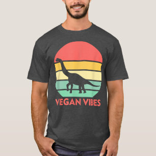 Camiseta Vegan Vibes Dinossauro Vegetariana Veganismo