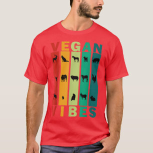 Camiseta Vegan Vibes Herbivore Vegetarian Retro Vinatge Sty