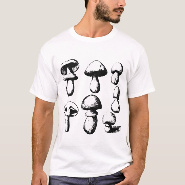Camiseta Vegan VIntage Mushroom (Frente)