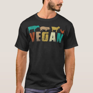 Camiseta Vegan, Vintage Vegan Vegetarian Retro Style