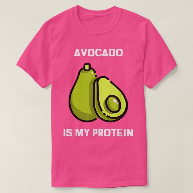 Camiseta Vegan Wear Avocado Is My Protein, Vegetarian, Plan (Frente do Design)