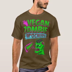 Camiseta Vegan Zombie Apocalypse, Engraçado Halloween Veget