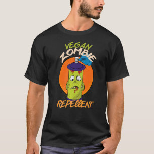 Camiseta Vegan Zombie repelente do horror masculino e femin