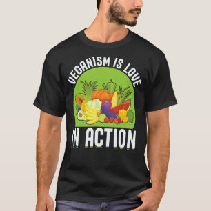 Camiseta Veganismo É Amor Em Ação I Vegan