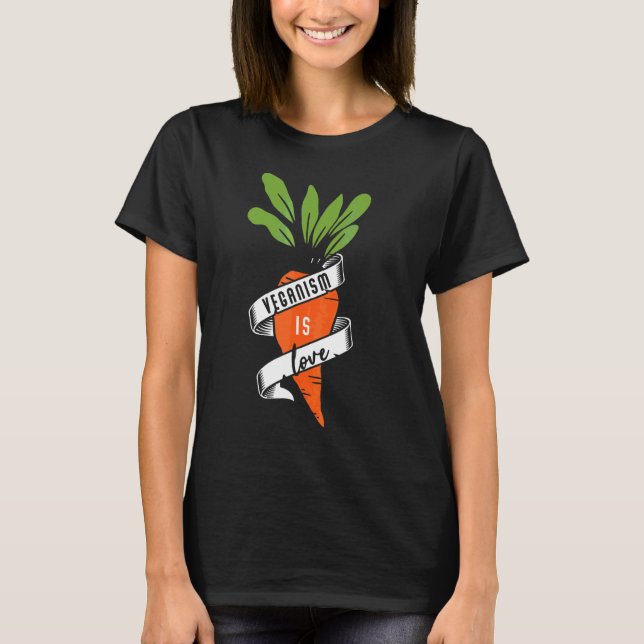 Camiseta Veganismo é amor vegetariano vegetariano vegetaria (Frente)