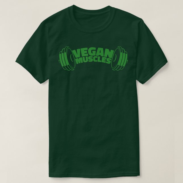 Camiseta Veganismo Músculos Plantam Vida Vegana (Frente do Design)