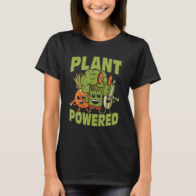 Camiseta Veganismo Vegetal Powered Veggie (Frente)