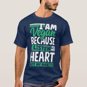 Camiseta Veganismo Vegetariano Eu Sou Vegan Porque Eu Ouço