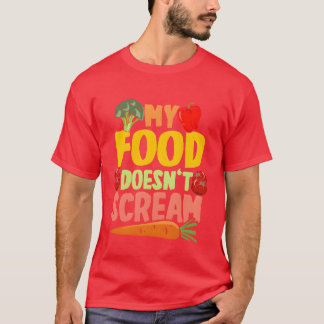 Camiseta Vegano Vegetariano Minha Comida Não Grita retrô