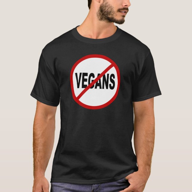 Camiseta Vegans do ódio Vegans/No permitidos a indicação do (Frente)