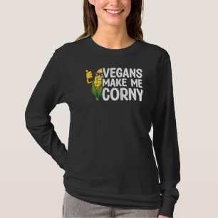Camiseta Vegans Faz-Me Corny Vegan Vegetal Dieta