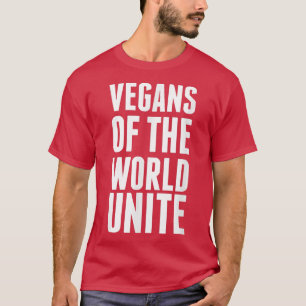 Camiseta Vegans World Unite Vegetariana