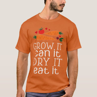 Camiseta Vegetable Gardening Dehydrating Canning Quote boy