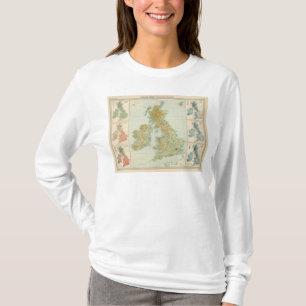 Camiseta Vegetação das ilhas britânicas & mapa do clima